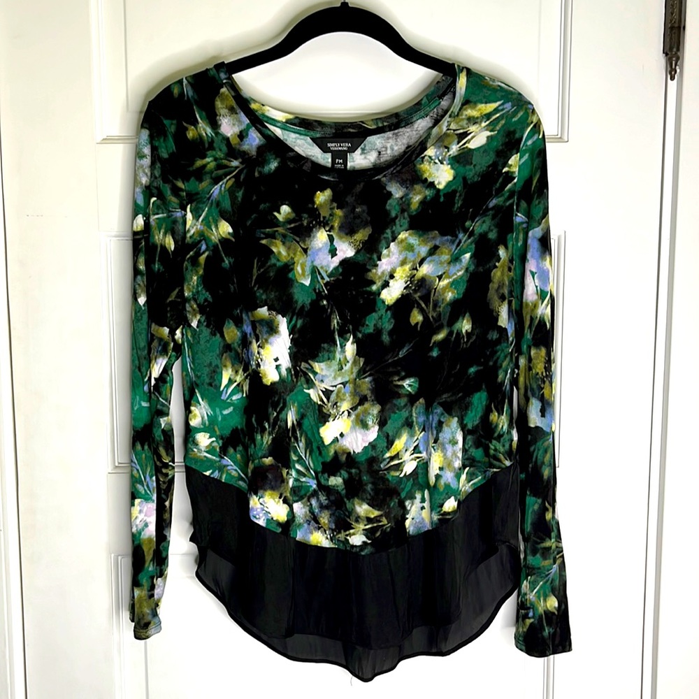 Simply Vera Wang floral shirt
